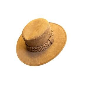 Chestnut Wide Brim Braided Felt Hat